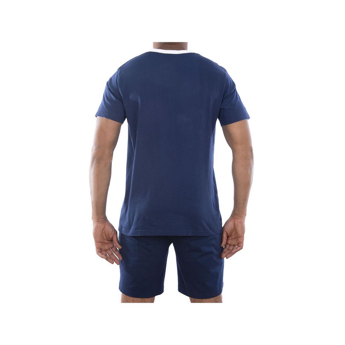 SERGE BLANCO Ensemble homme Pyjama court T-shirt col tunisien Vintage