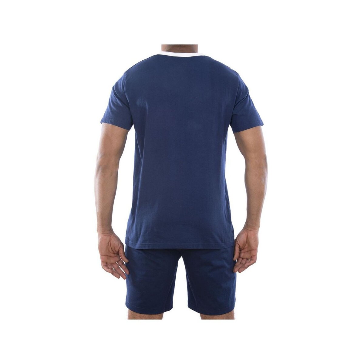 SERGE BLANCO Ensemble homme Pyjama court T-shirt col tunisien Vintage