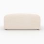 Voir la diapositive 4 : Rendez vous déco Pouf carré pour canapé modulable en velours blanc cassé-Mina