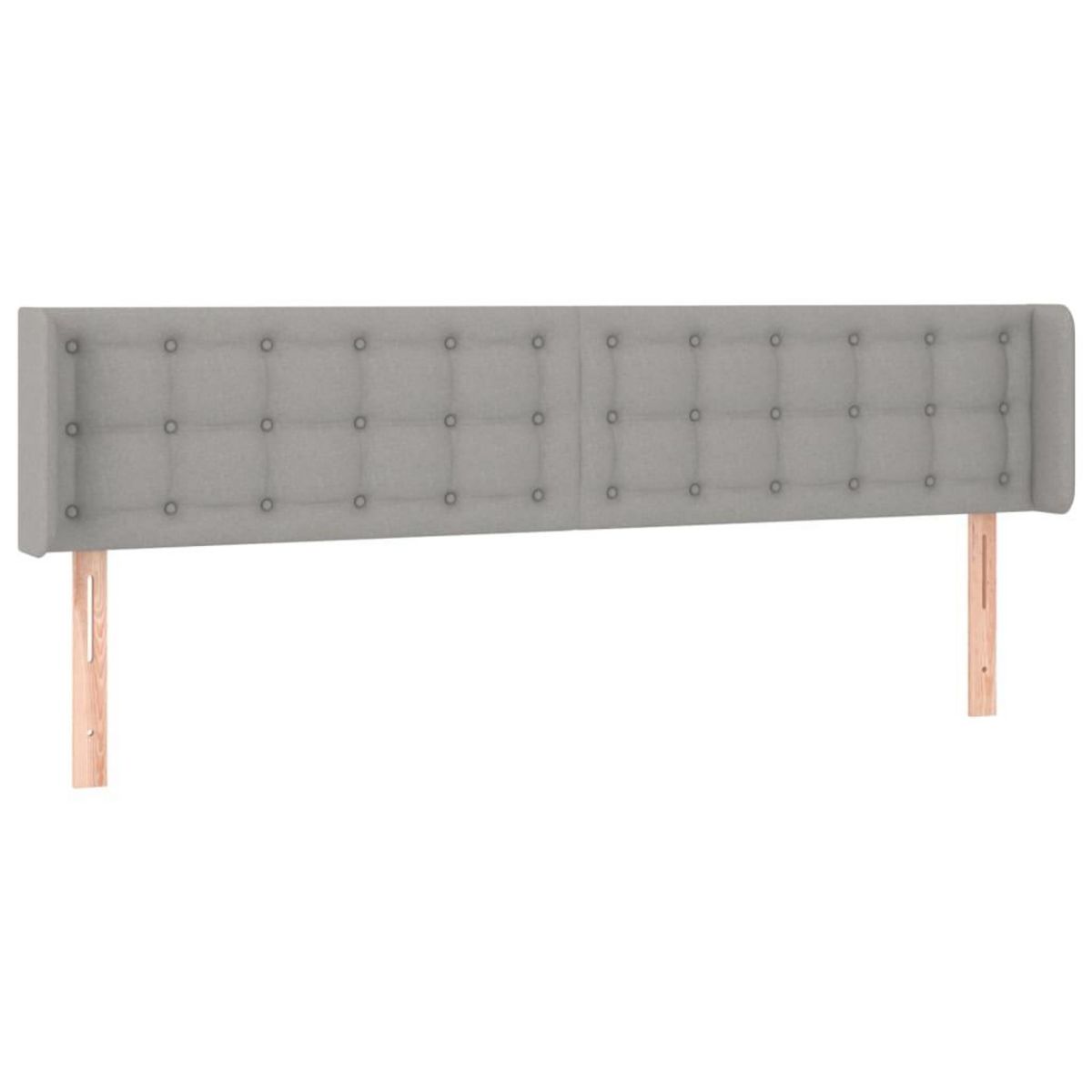VIDAXL Tete de lit a LED Gris clair 183x16x78/88 cm Tissu