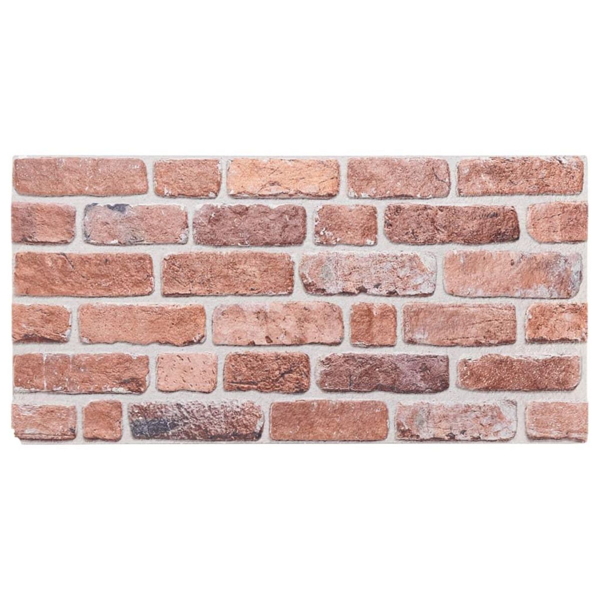 VIDAXL Panneaux muraux 3D 10 pcs rouge 100x50 cm EPS