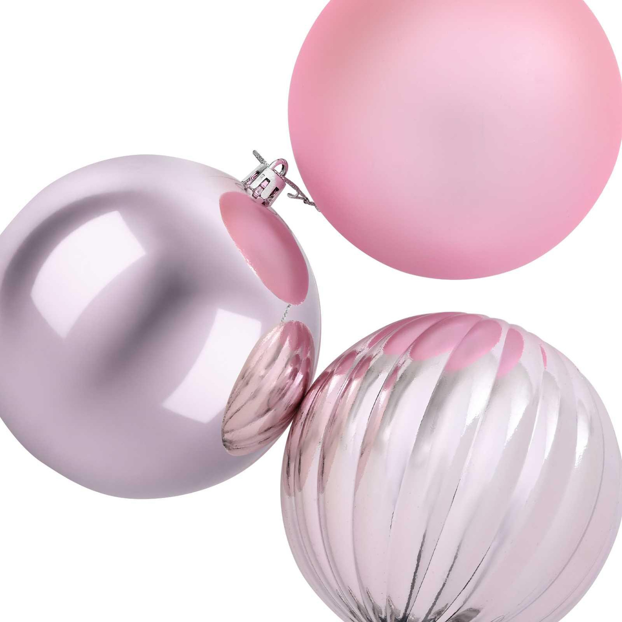 Voir la diapositive 5 : VIDAXL Lot de boules de Noël XXL 4 pc Rose Diam. 20 cm Plastique