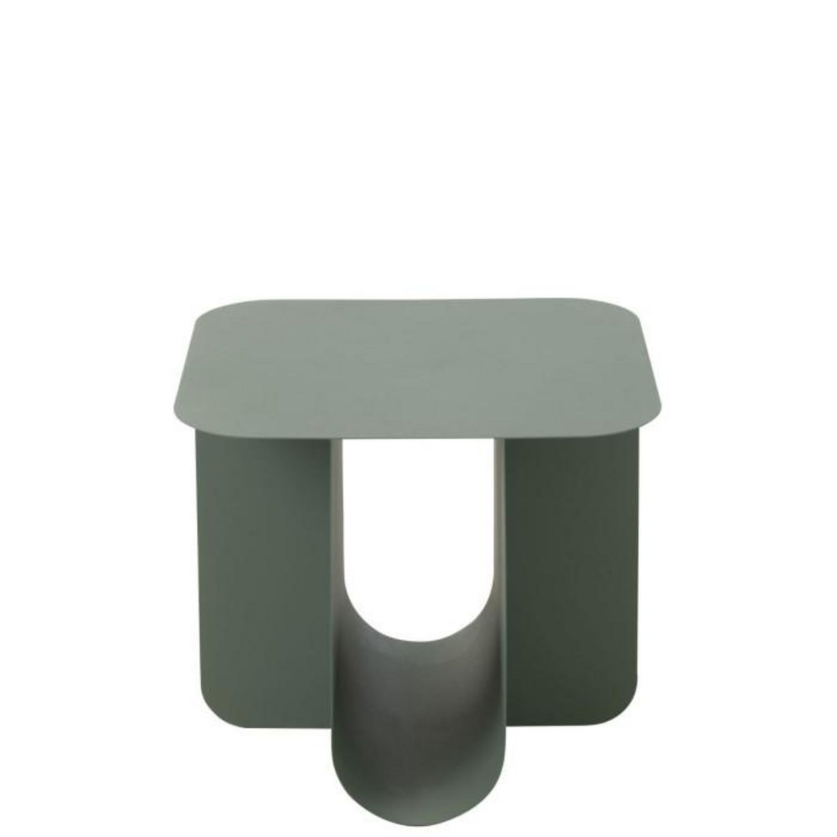 Paris Prix Table d'Appoint Carrée en Métal  Reva  39cm Vert