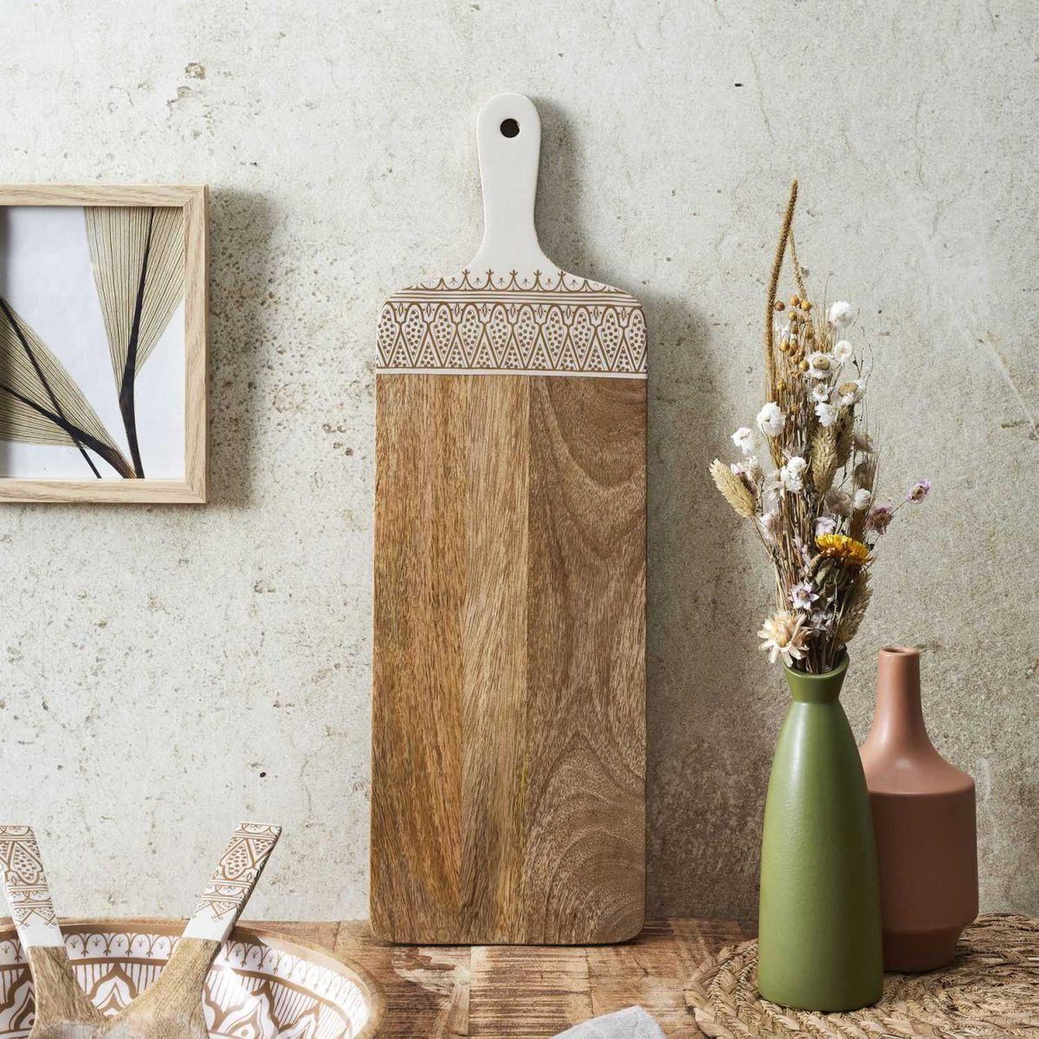 Voir la diapositive 4 : The Home Deco Factory Planche de présentation en bois  dune  58cm terracotta