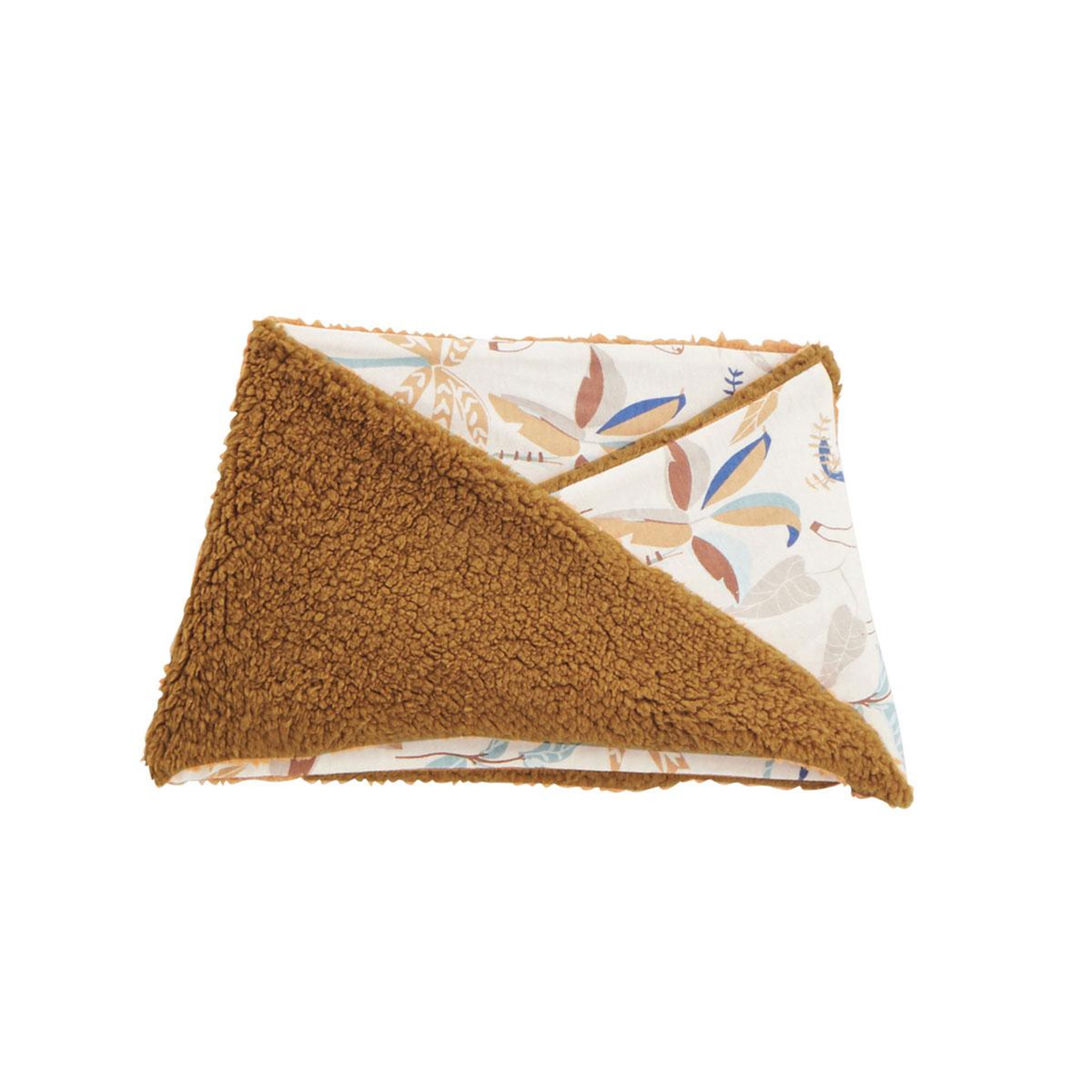 Petit Béguin Cache cou enfant en sherpa lamascotte. Coloris disponibles : Marron