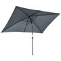 Voir la diapositive 1 : OUTSUNNY Parasol inclinable rectangulaire métal polyester haute densité 2,95L x 1,95l x 2,4H m gris