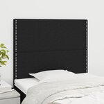 VIDAXL Tetes de lit 2 pcs Noir 90x5x78/88 cm Tissu
