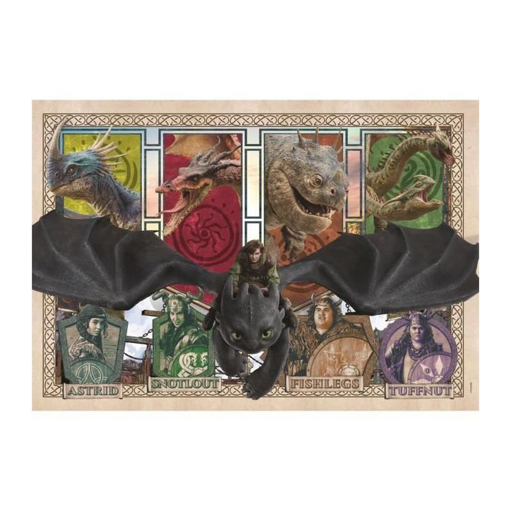 Voir la diapositive 2 : CLEMENTONI Puzzle 300 pièces Dragons Super – Clementoni