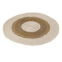 Voir la diapositive 1 : Paris Prix Tapis Rond Déco  Zostère  150cm Blanc & Naturel