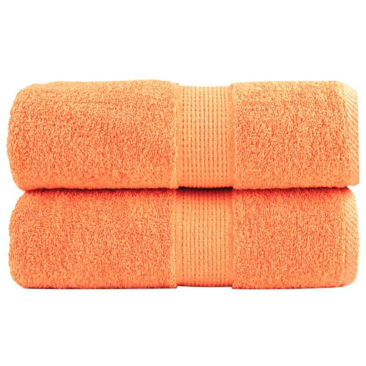VIDAXL Serviettes d invité de qualité supérieure SOLUND 2 pcs orange