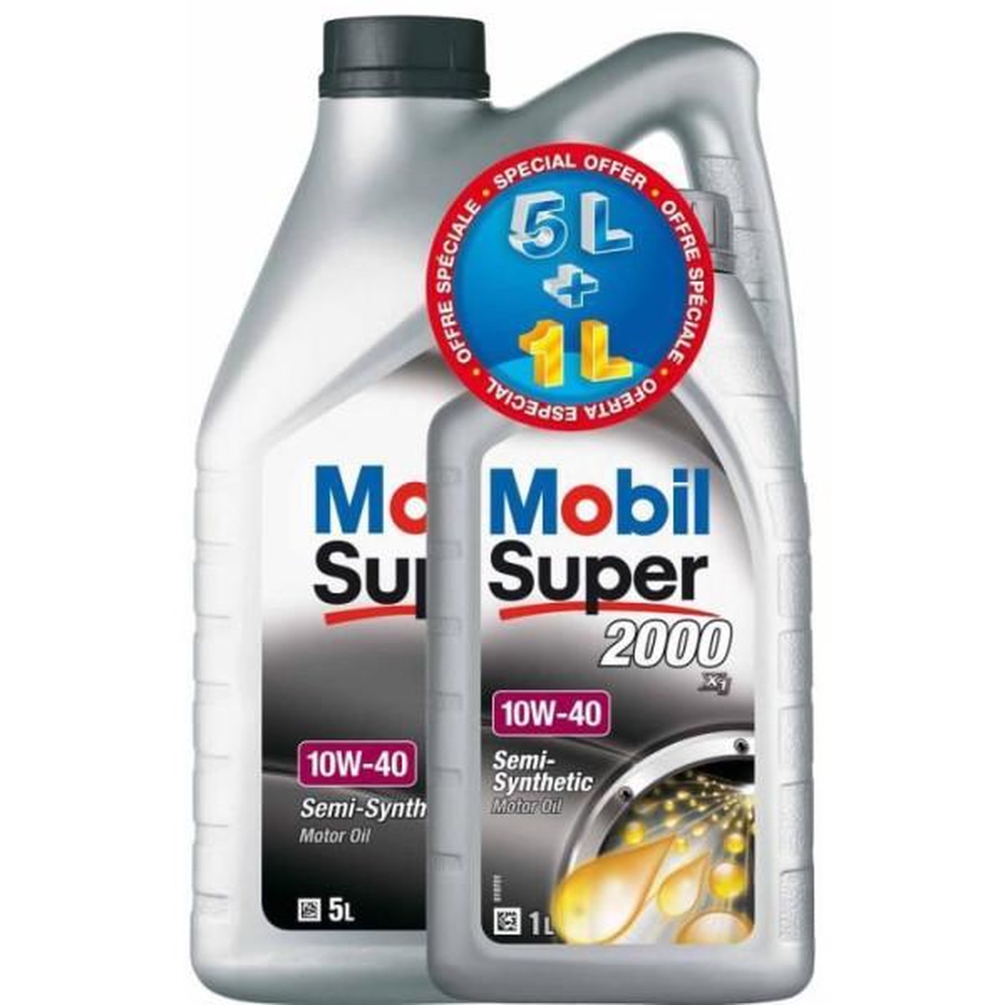 MOBIL MOBIL Huile moteur semi-synthétique S2000 - 10W40 - 5+1 L