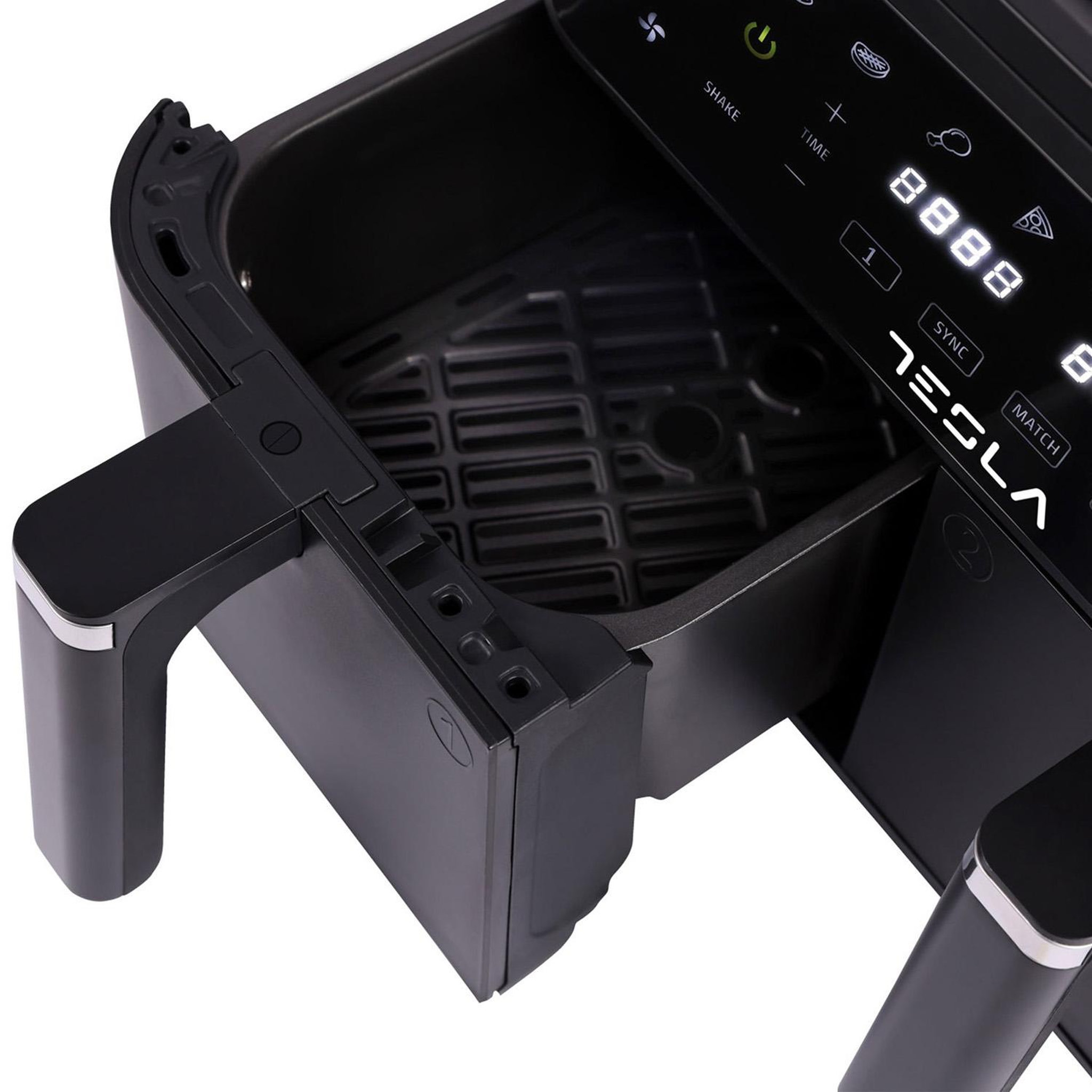 Voir la diapositive 4 : TESLA Friteuse à air chaud air fryer double bac 9l 2400w - af900bsd