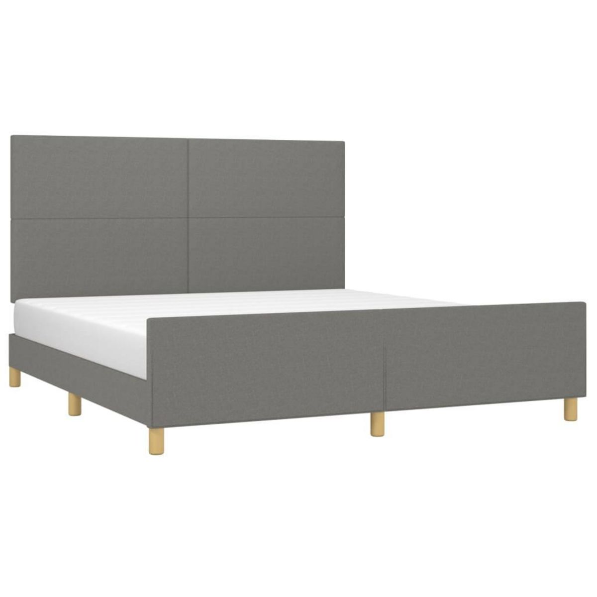 VIDAXL Cadre de lit sans matelas gris fonce 160x200 cm tissu