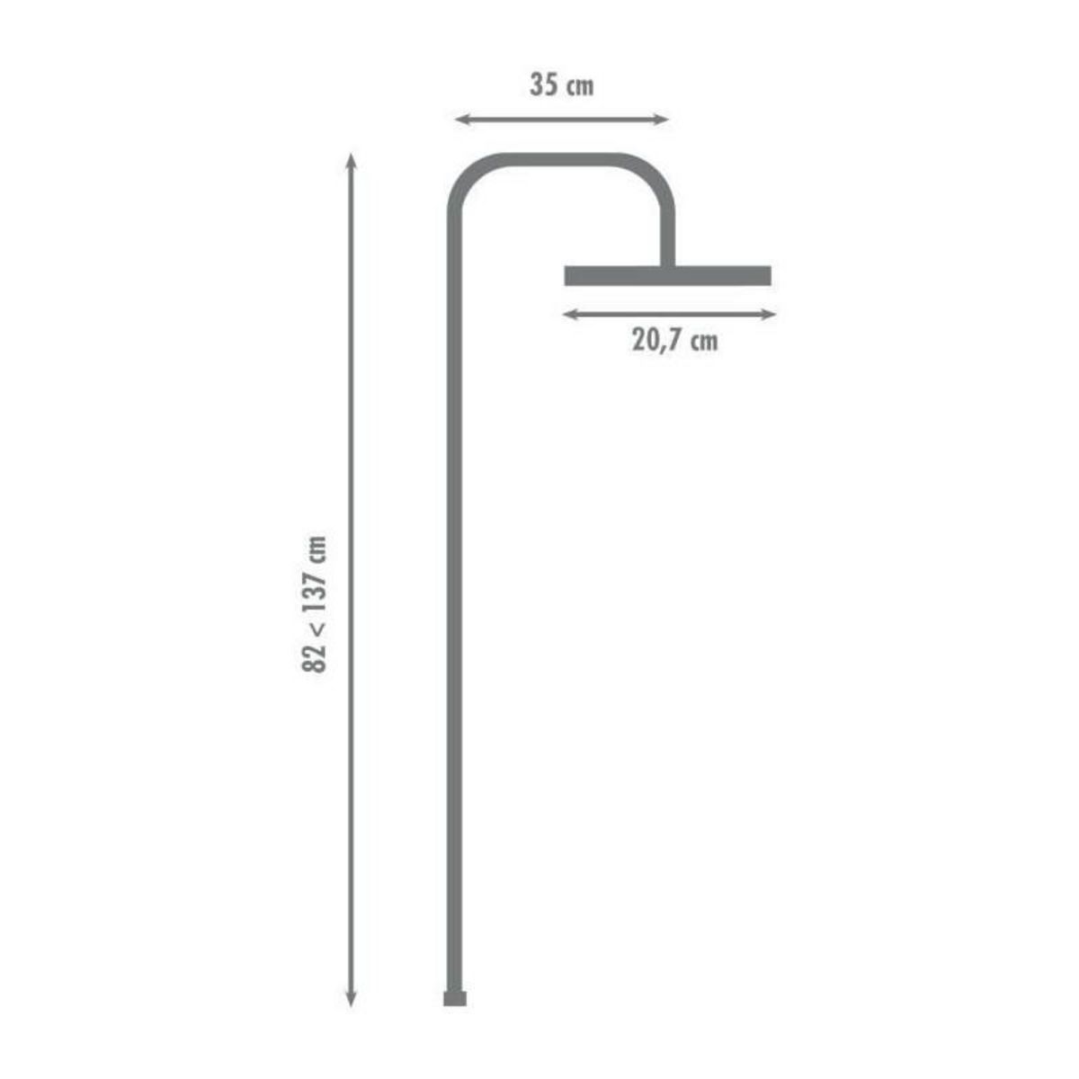 GENERIQUE Colonne de douche sans robinetterie - EDOUARD ROUSSEAU - HERA - Noir