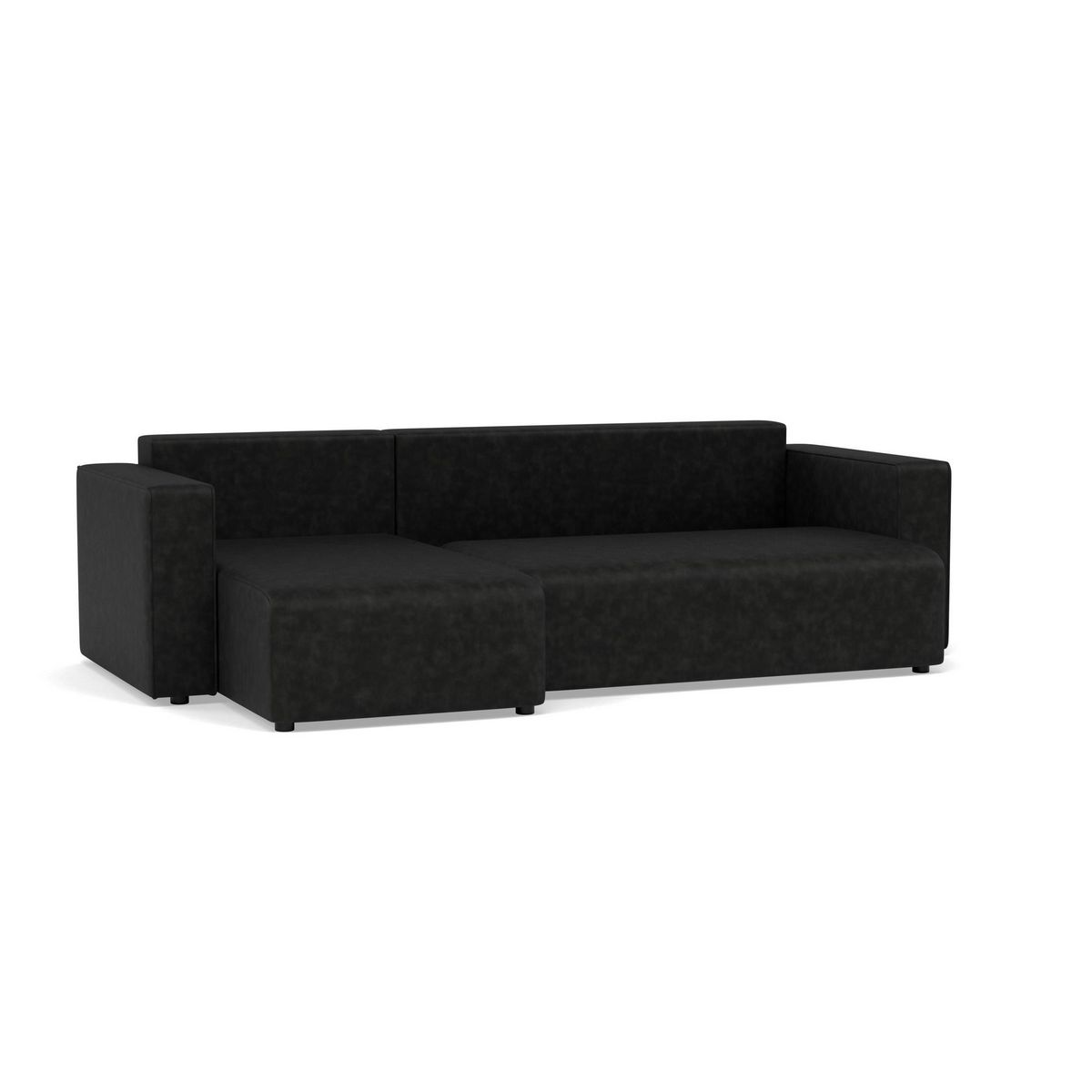 BEST MOBILIER Topaze - canapé d'angle réversible 4 places convertible avec coffre en simili