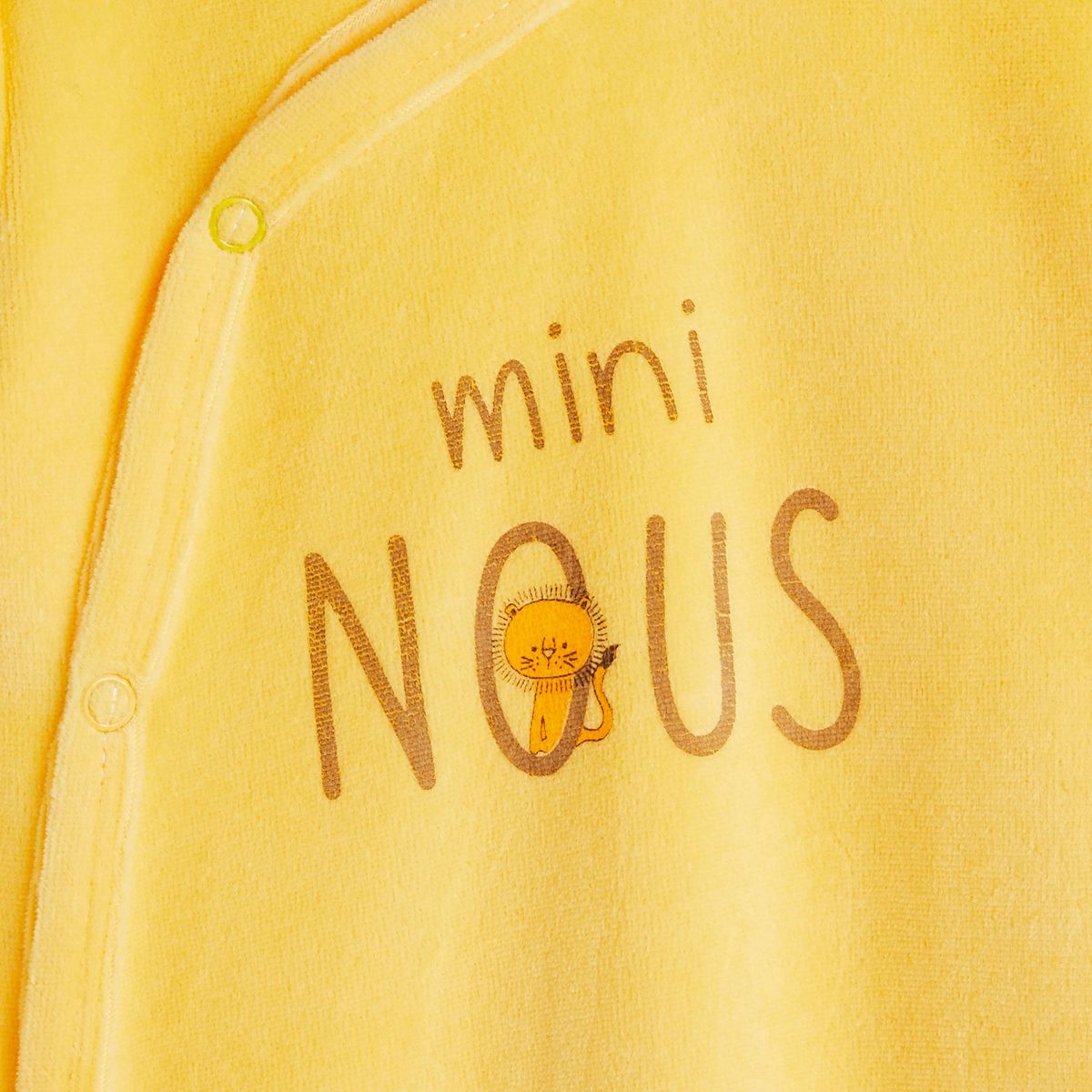 IN EXTENSO Dors bien + bonnet velours bébé garçon