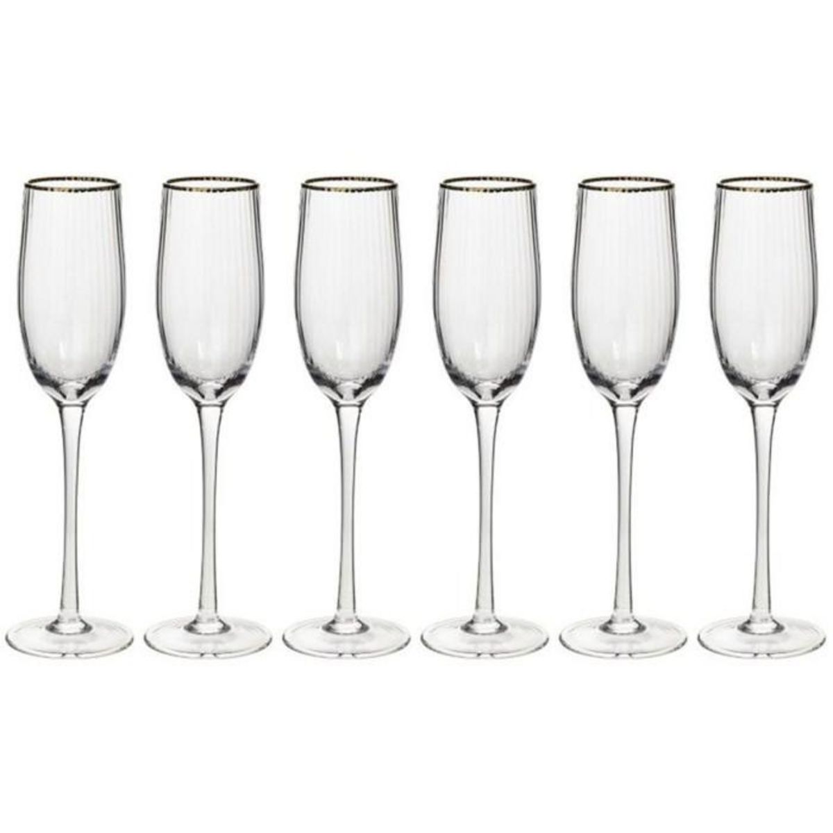 Paris Prix Lot de 6 Flûtes de Champagne  Merveilleux  21cl Transparent