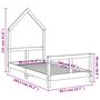 Voir la diapositive 6 : VIDAXL Cadre de lit pour enfant 80x160 cm bois de pin massif
