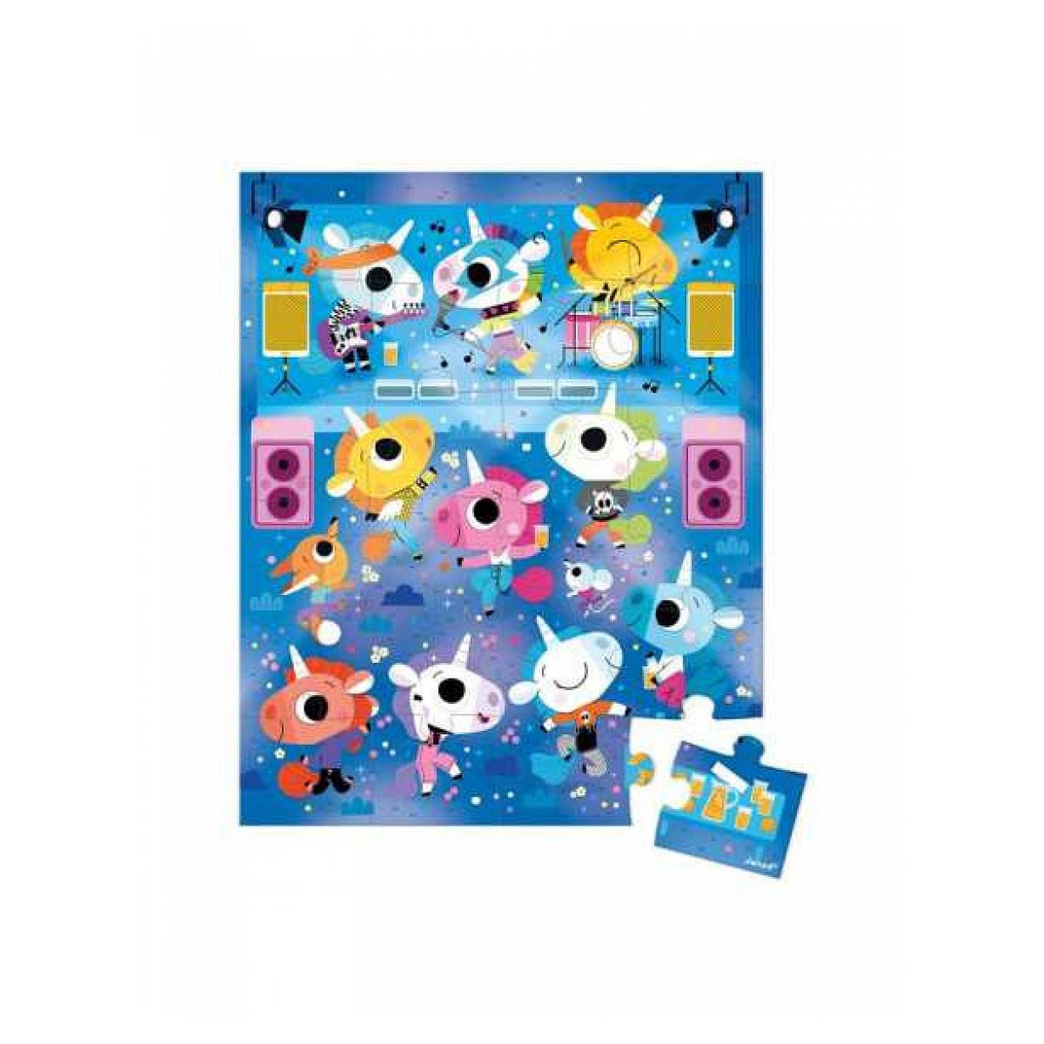 Voir la diapositive 2 : JANOD puzzle le concert rock des licornes 24 pieces