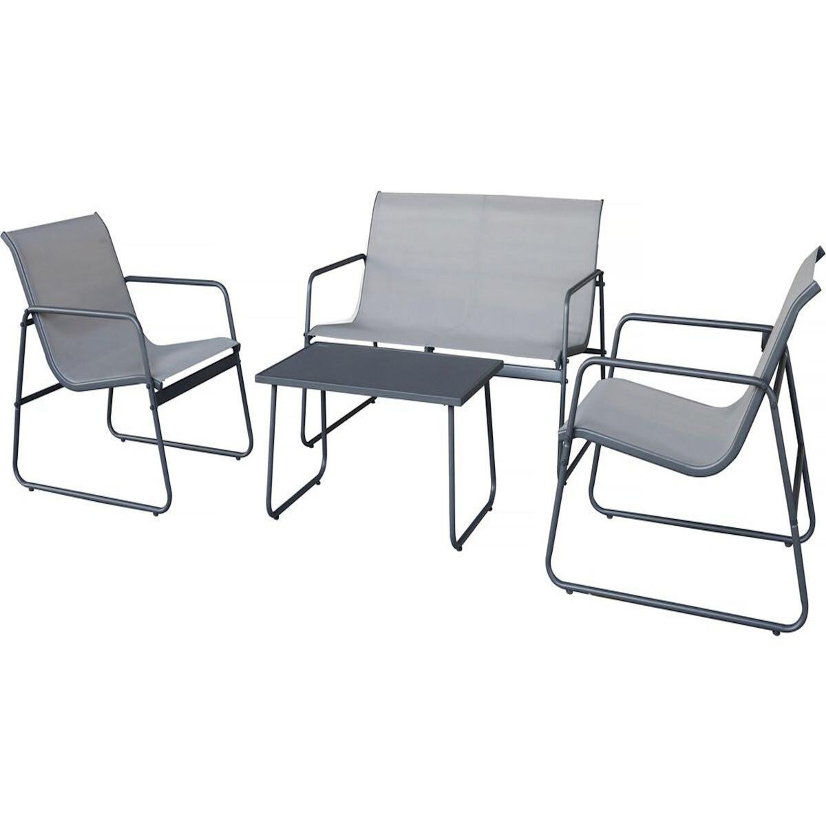 Habitat et Jardin Salon de jardin en métal  Fortaleza  - 4 places - Gris clair