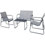 Habitat et Jardin Salon de jardin en métal  Fortaleza  - 4 places - Gris clair