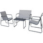 Voir la diapositive 1 : Habitat et Jardin Salon de jardin en métal  Fortaleza  - 4 places - Gris clair