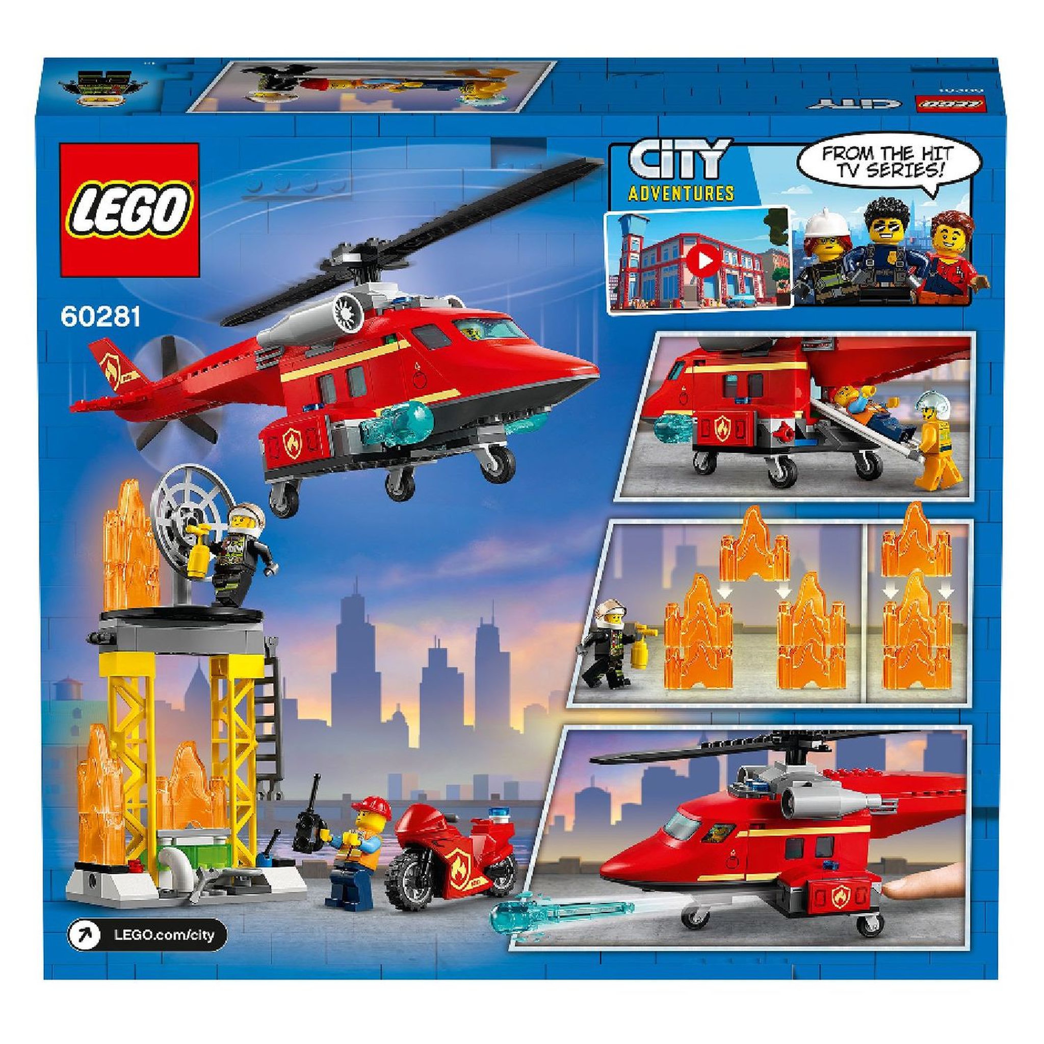 Voir la diapositive 8 : LEGO City 60281 - L&rsquo;hélicoptère de secours des pompiers
