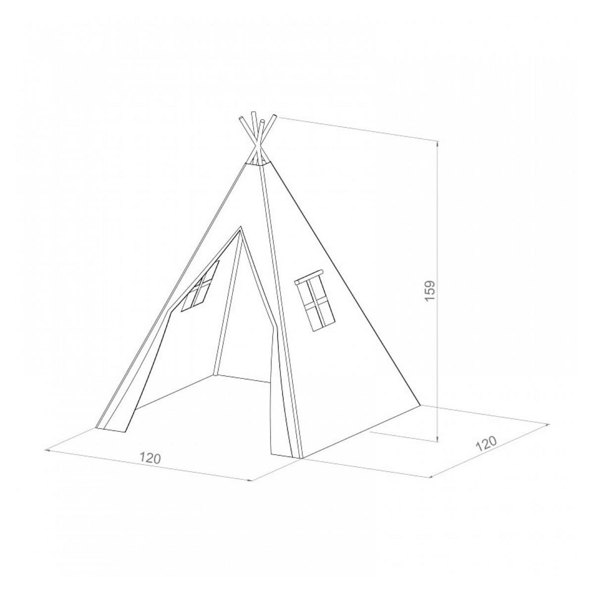 Sunny Alba Tipi tente vert pastel
