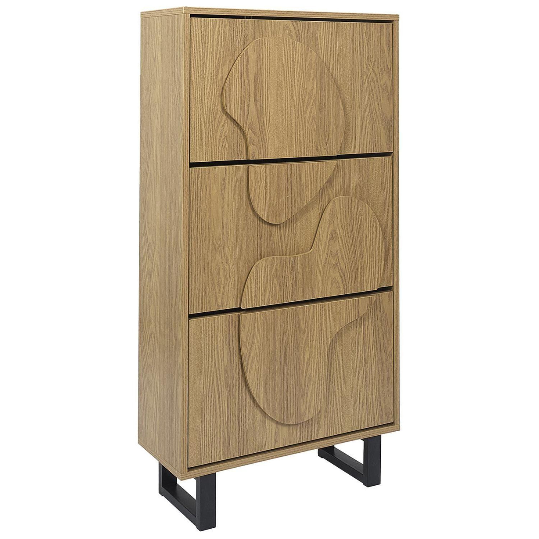 Voir la diapositive 3 : The Home Deco Factory Meuble à chaussure 3 portes calypso - beige