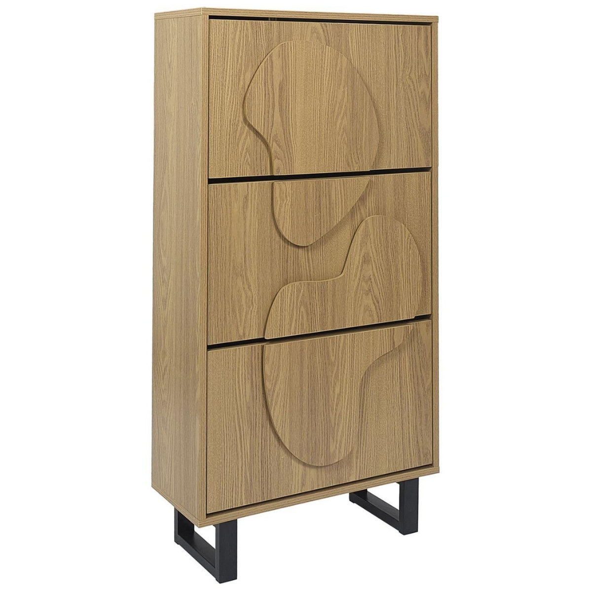 The Home Deco Factory Meuble à chaussure 3 portes CALYPSO - Beige