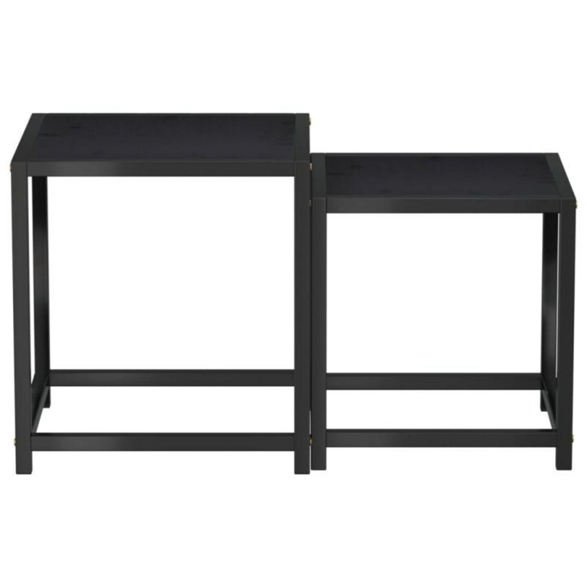VIDAXL Tables à thé 2 pcs MDF Noir