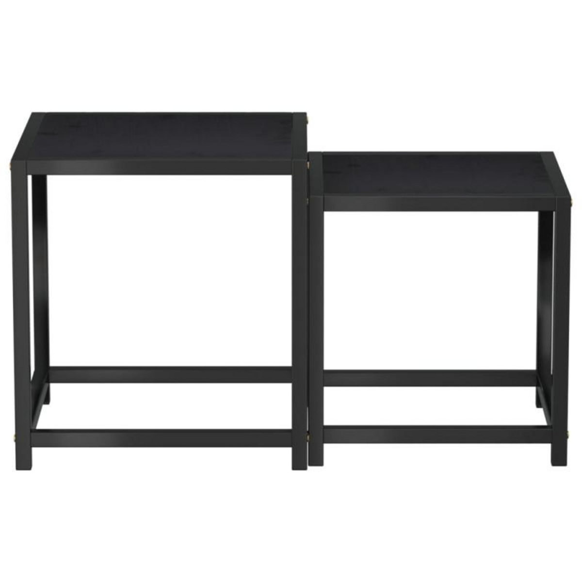 VIDAXL Tables à thé 2 pcs MDF Noir
