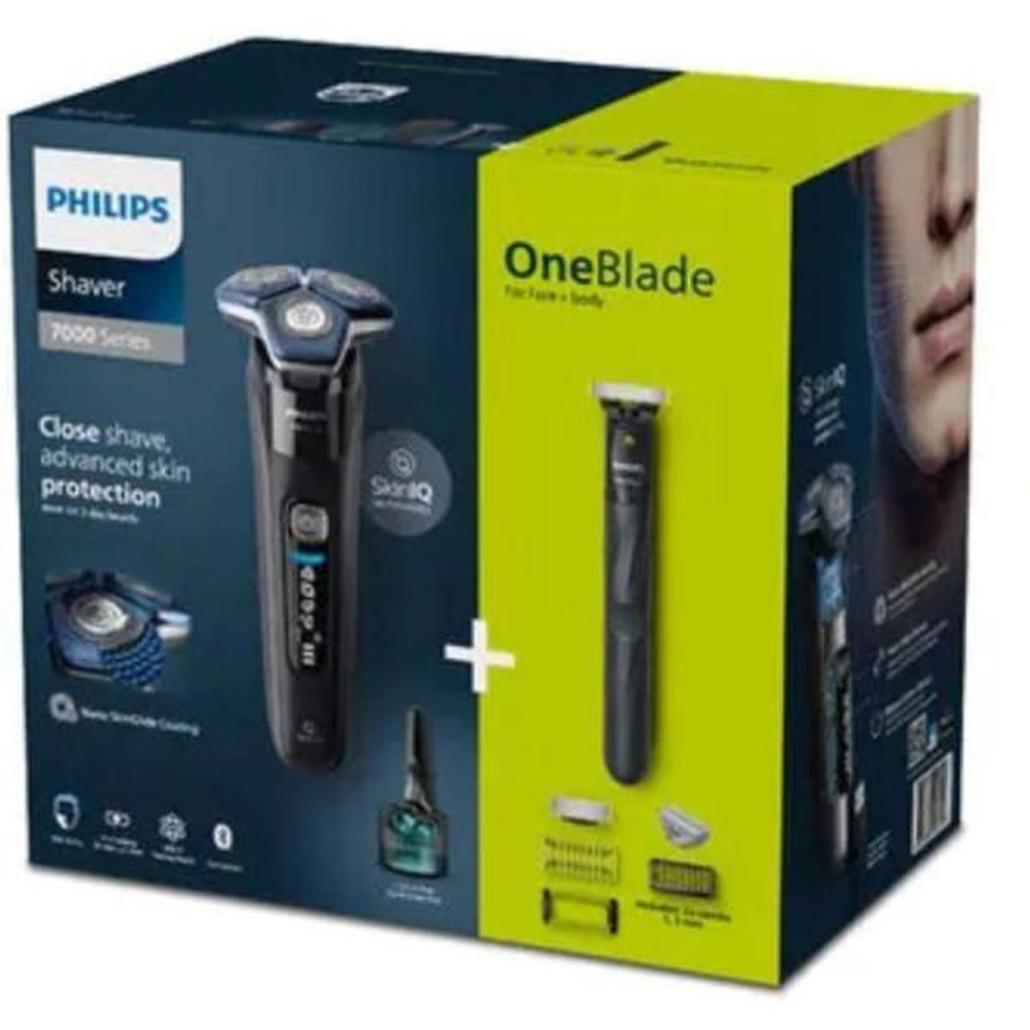 Voir la diapositive 2 : Philips Rasoir - Tondeuse Electrique   - PHILIPS - S7886/78 - Series 7000 - peaux sensibles - Wet & Dry