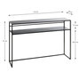 Voir la diapositive 4 : Paris Prix Console Design en Métal  Mino  112cm Noir Laqué