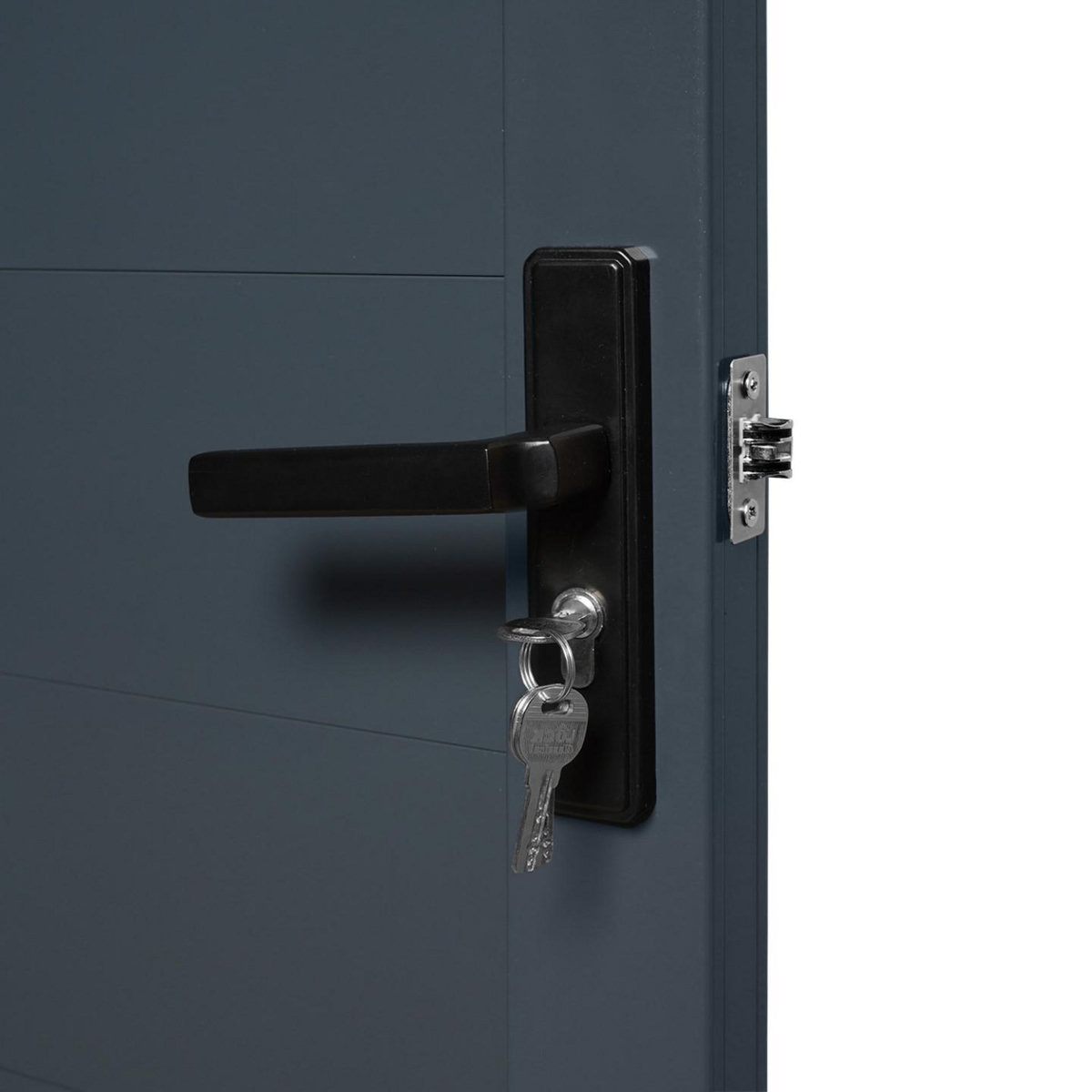 ID MARKET Portillon 100x160 cm en aluminium gris anthracite