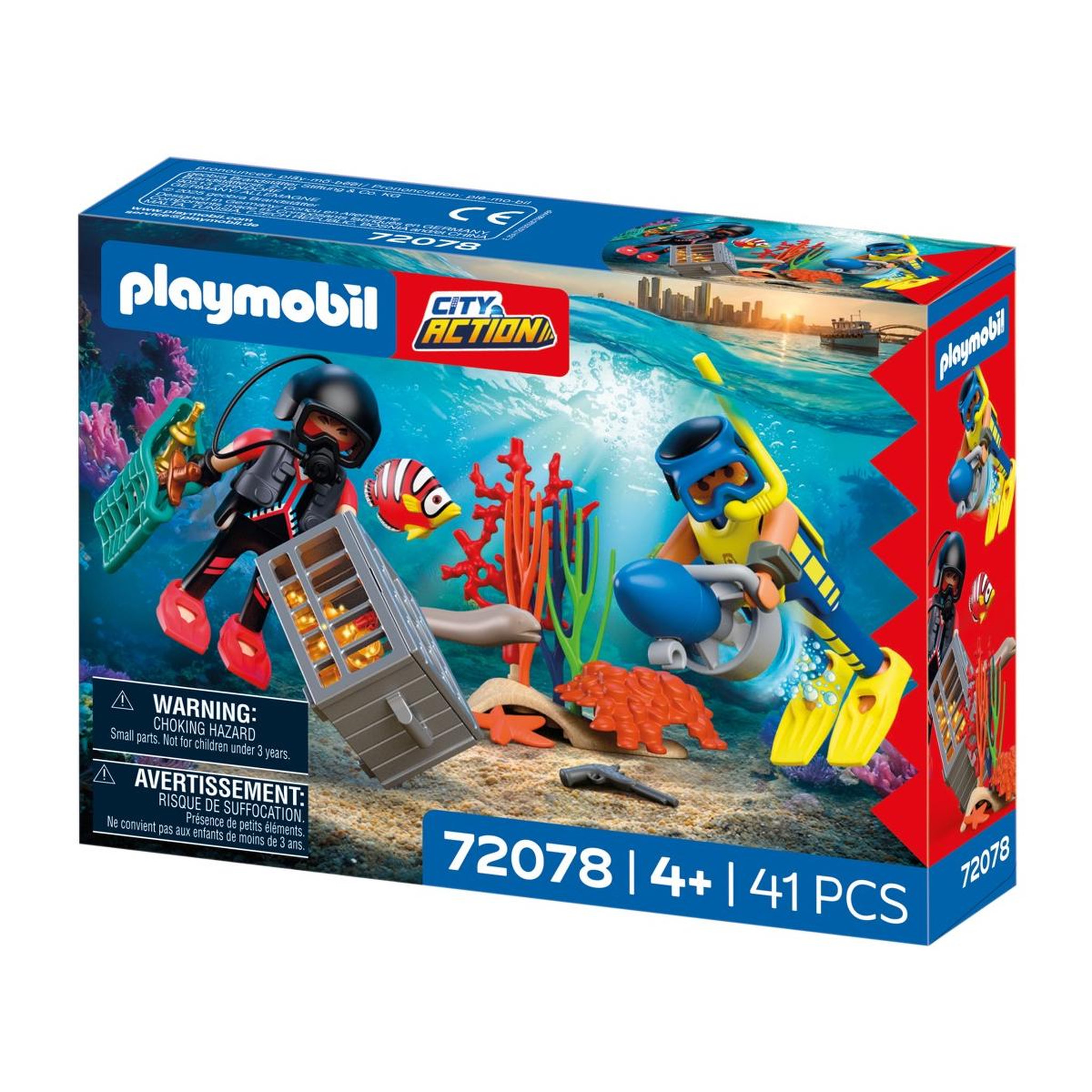 PLAYMOBIL 72078 Policiers plongeurs et trésor