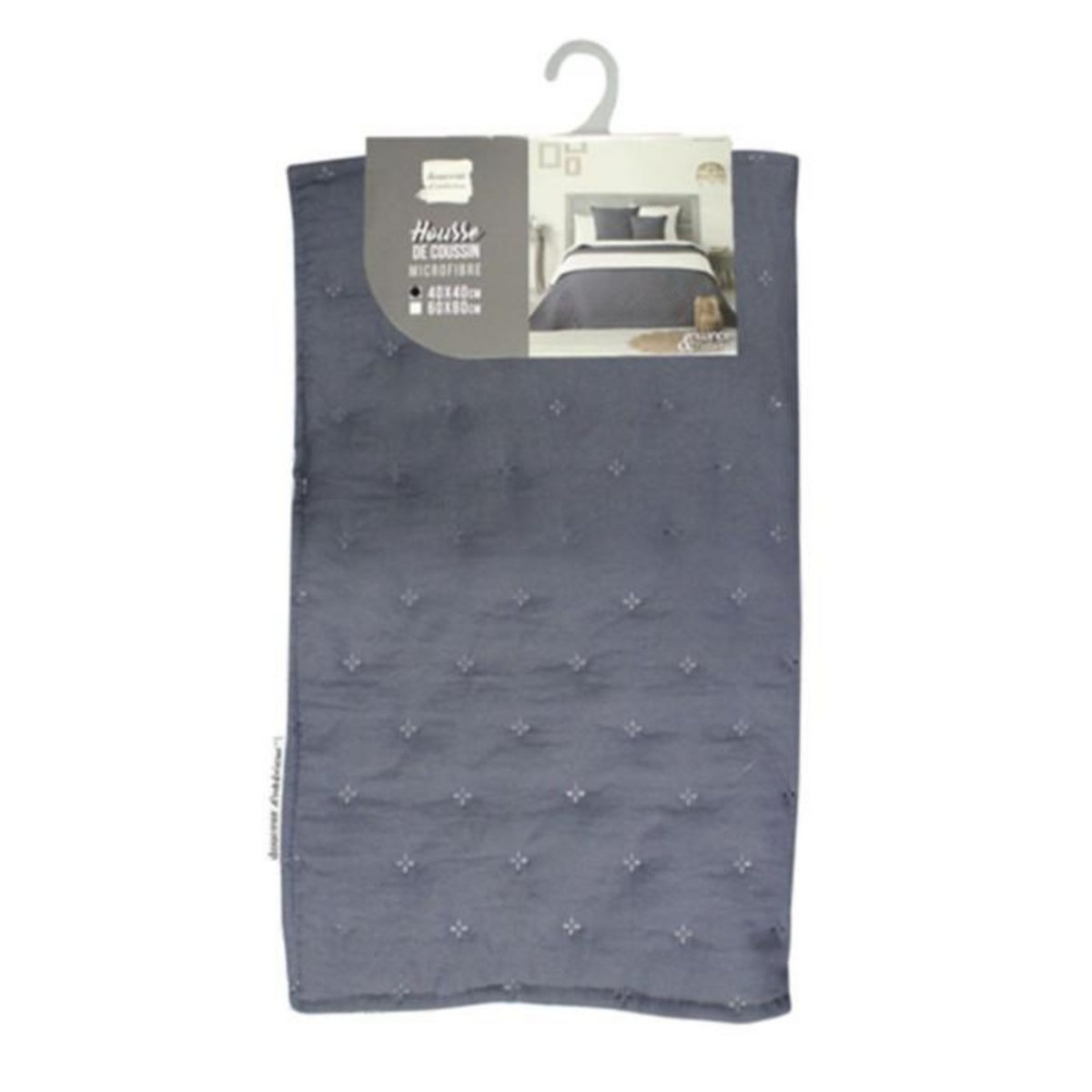 Paris Prix Housse de Coussin  Mellow  40x40cm Bleu & Blanc