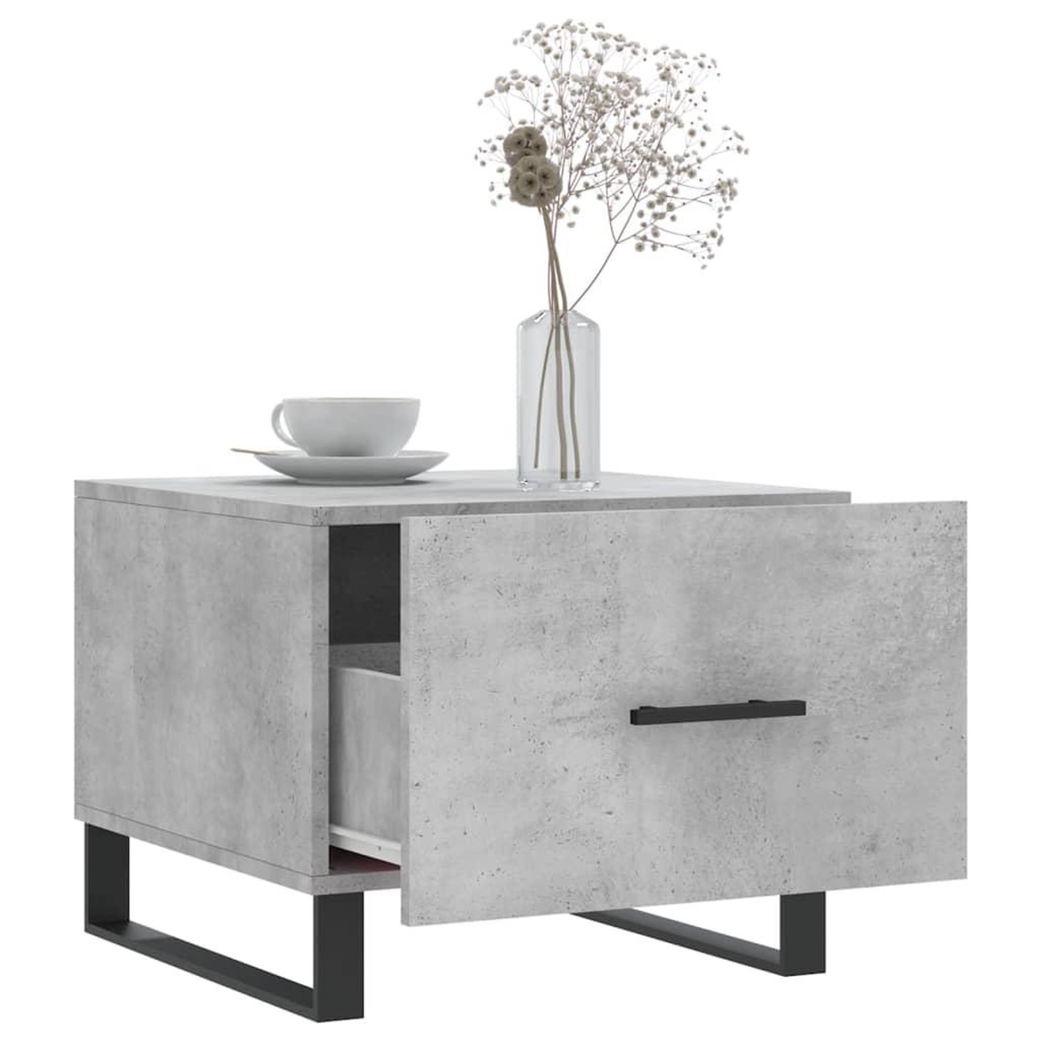 Voir la diapositive 4 : VIDAXL Tables basses 2 pcs gris beton 50x50x40 cm bois d'ingenierie