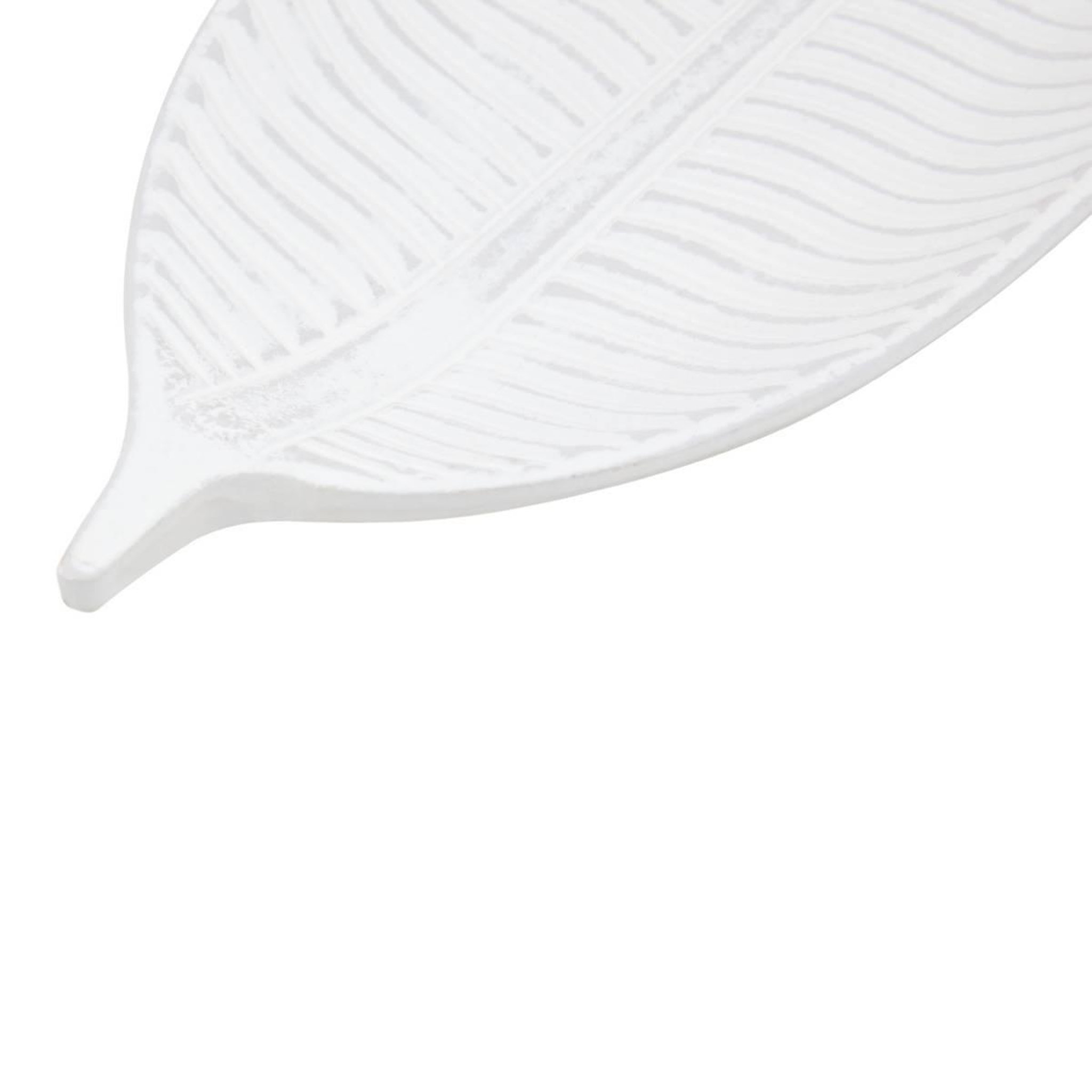 Voir la diapositive 2 : ATMOSPHERA Vide-Poche Feuille  Maïa  39cm Blanc