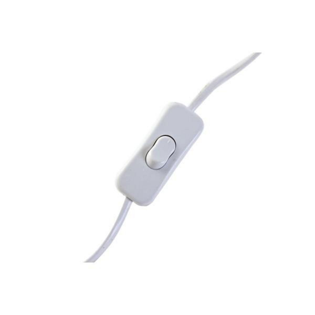 MARKET24 Lampe de bureau DKD Home Decor Blanc Marron Bois de manguier 50 W 220 V 33 x 12 x 41 cm