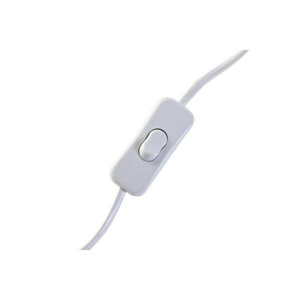 MARKET24 Lampe de bureau DKD Home Decor Blanc Marron Bois de manguier 50 W 220 V 33 x 12 x 41 cm