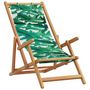 Voir la diapositive 2 : VIDAXL Chaise pliable plage motif de feuilles bois d'eucalyptus/tissu