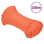 Voir la diapositive 1 : VIDAXL Corde de travail Orange 8 mm 100 m Polypropylene
