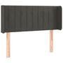 Voir la diapositive 2 : VIDAXL Tete de lit avec oreilles Gris fonce 93x16x78/88 cm Velours
