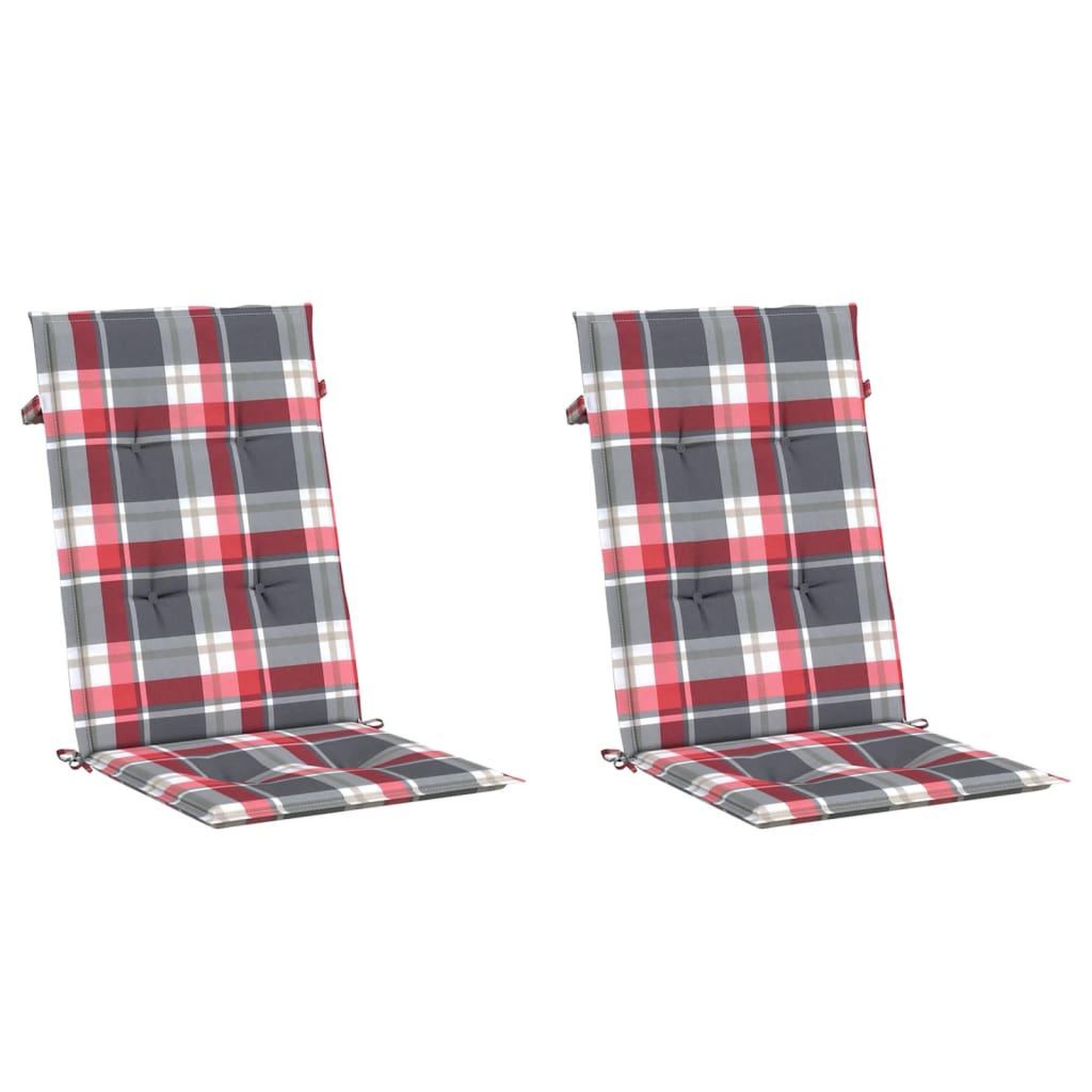 Voir la diapositive 3 : VIDAXL Coussins de chaise de jardin a dossier haut lot de 2 120x50x3cm