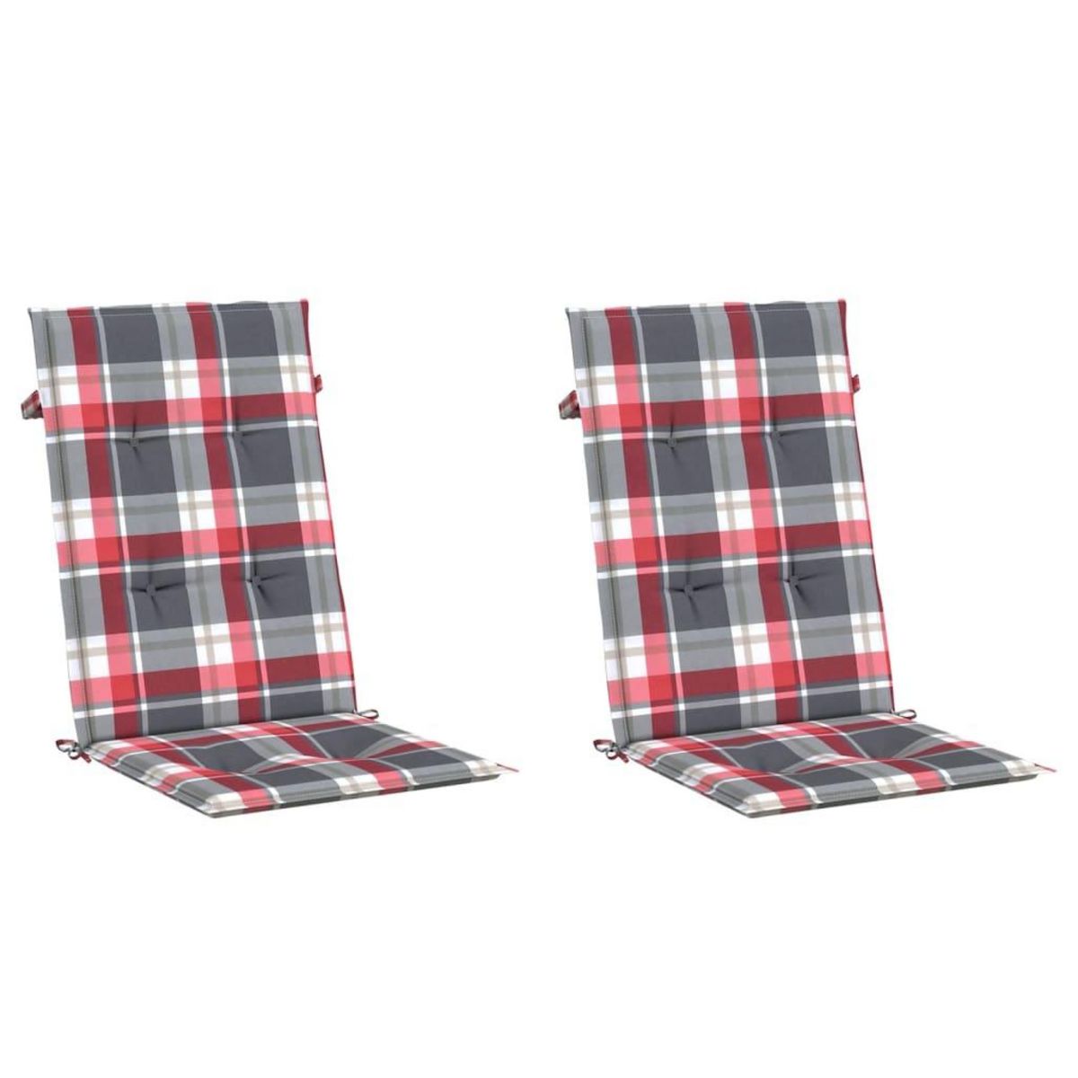 VIDAXL Coussins de chaise de jardin a dossier haut lot de 2 120x50x3cm