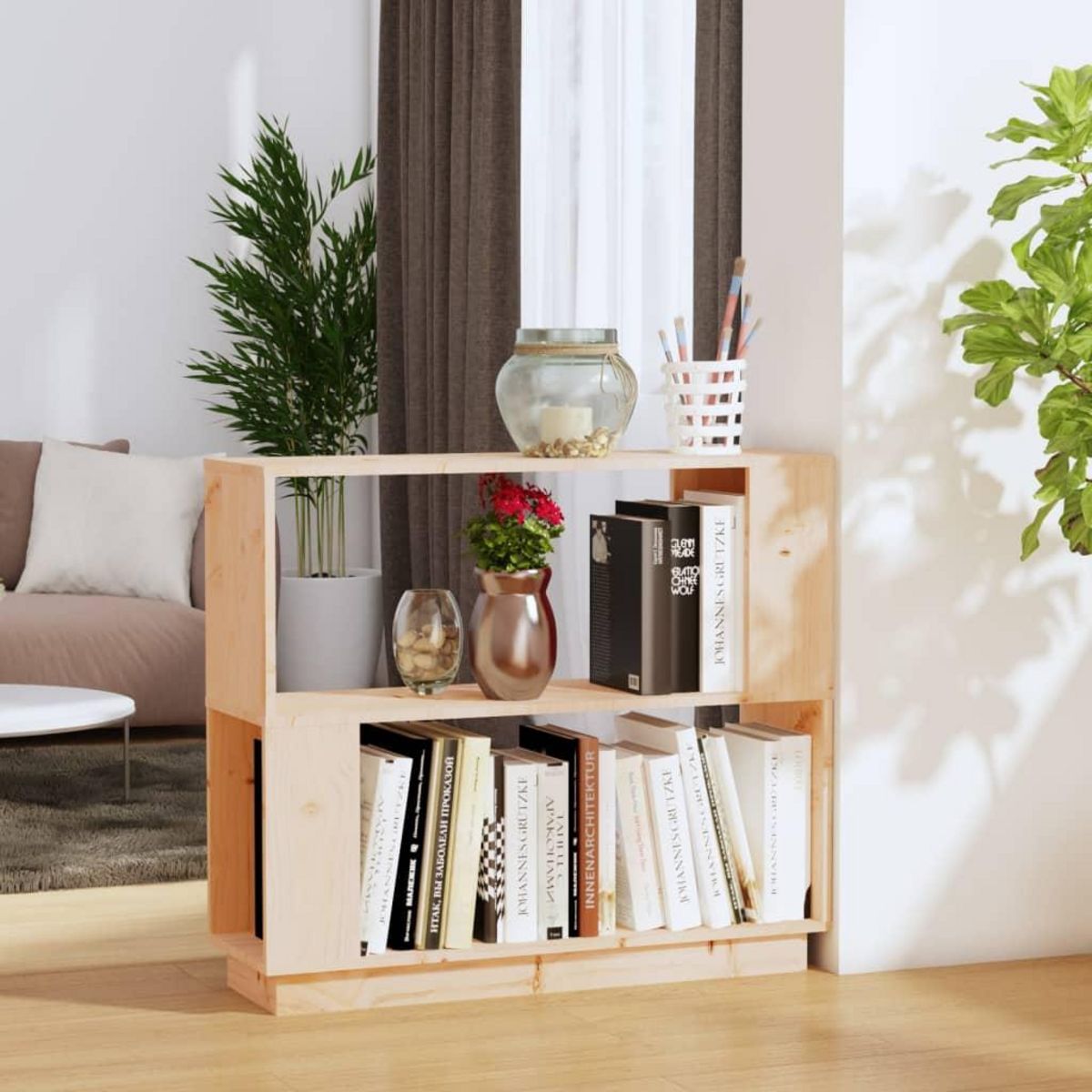 VIDAXL Bibliotheque/Separateur de piece 80x25x70 cm Bois de pin solide