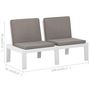Voir la diapositive 6 : VIDAXL Salon de jardin 2 pcs avec coussins Plastique Blanc