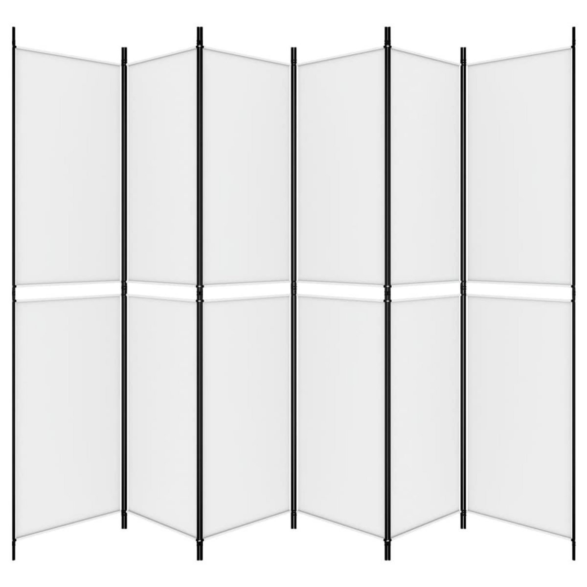 VIDAXL Cloison de separation 6 panneaux Blanc 300x220 cm Tissu