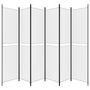Voir la diapositive 4 : VIDAXL Cloison de separation 6 panneaux Blanc 300x220 cm Tissu